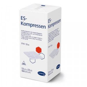 ES-KOMPRESSEN unsteril 7,5x7,5 cm 12fach